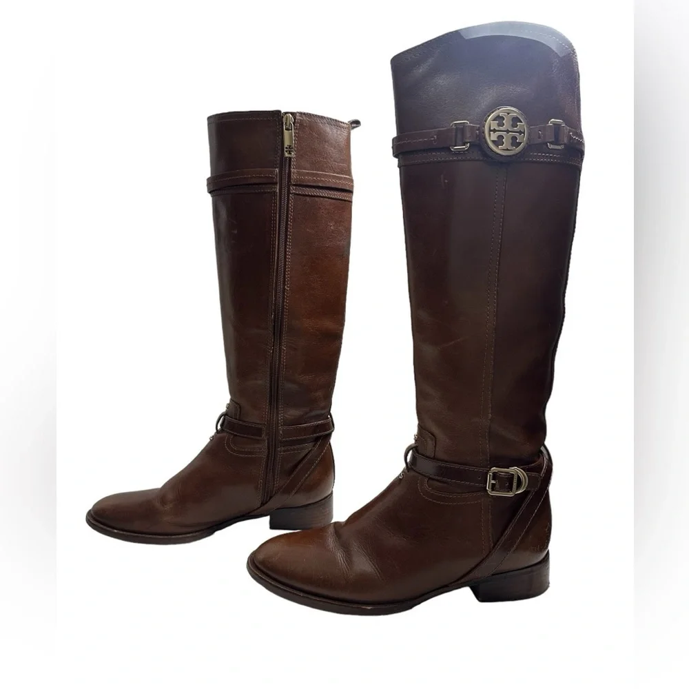 Tory burch riding boots 8 Brown